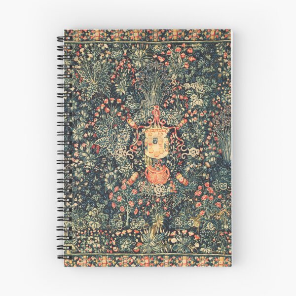 Item preview, MEDICI COAT OF ARMS Millefleurs Floral Tapestry designed and sold by BulganLumini.
