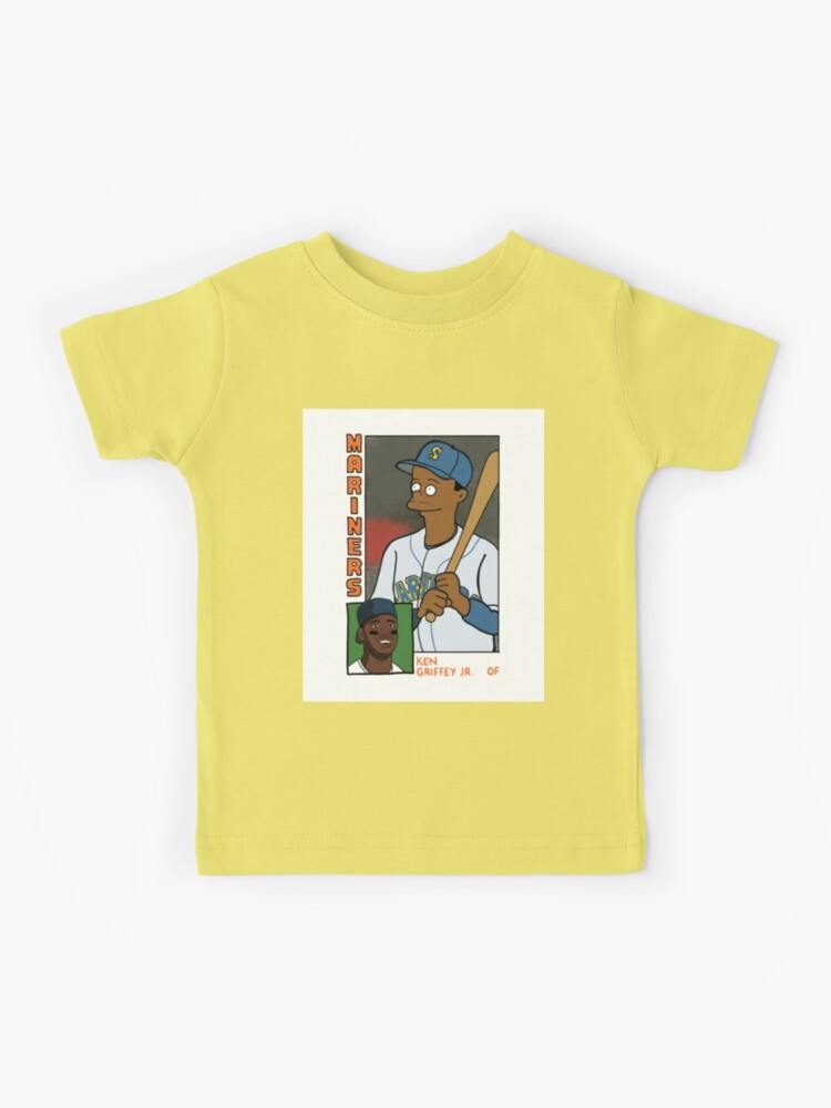 cousscards Homer at The Bat - Ken Griffey Jr. Simpsons Parody Baseball Card Tee T-Shirt