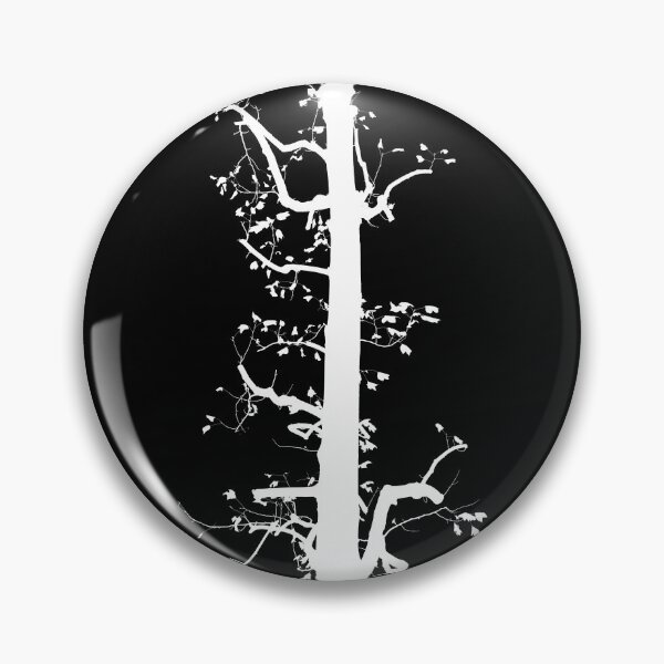 Item preview, White silhouette of hard pruned tulip-poplar tree designed and sold by saiglobalnt.