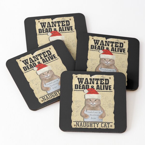 Item preview, Naughty Cat Wanted Dead Or Alive | Funny Festive Season Christmas Cat 2021 designed and sold by thecooltable.