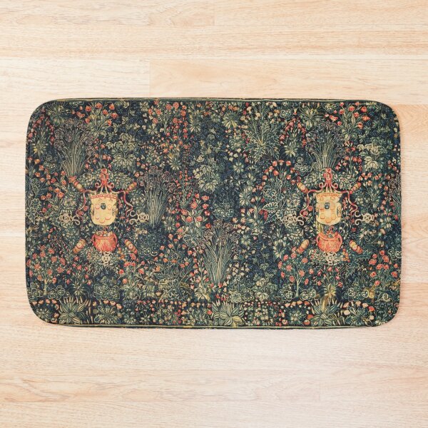 Item preview, MEDICI COAT OF ARMS Millefleurs Floral Tapestry designed and sold by BulganLumini.