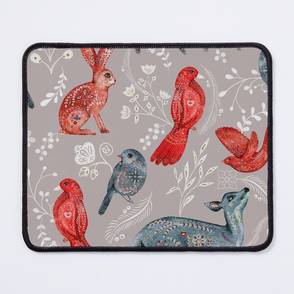 Item preview, Nature Pattern Rabbits And Baby Deer woodland pattern  designed and sold by PurpleJelly.