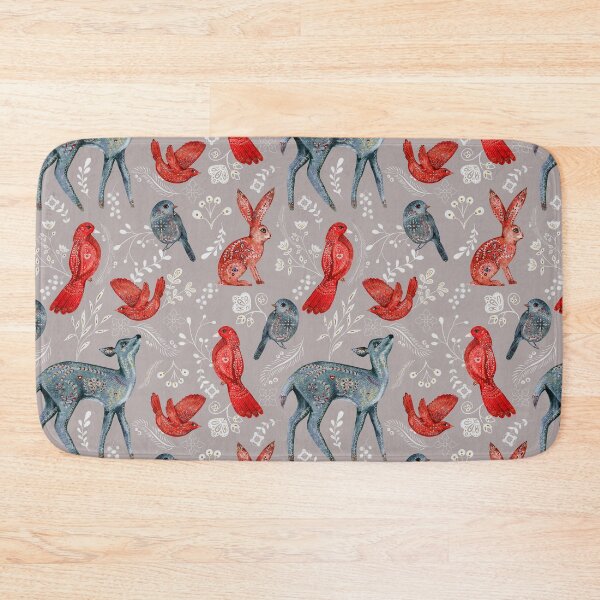 Item preview, Nature Pattern Rabbits And Baby Deer woodland pattern  designed and sold by PurpleJelly.