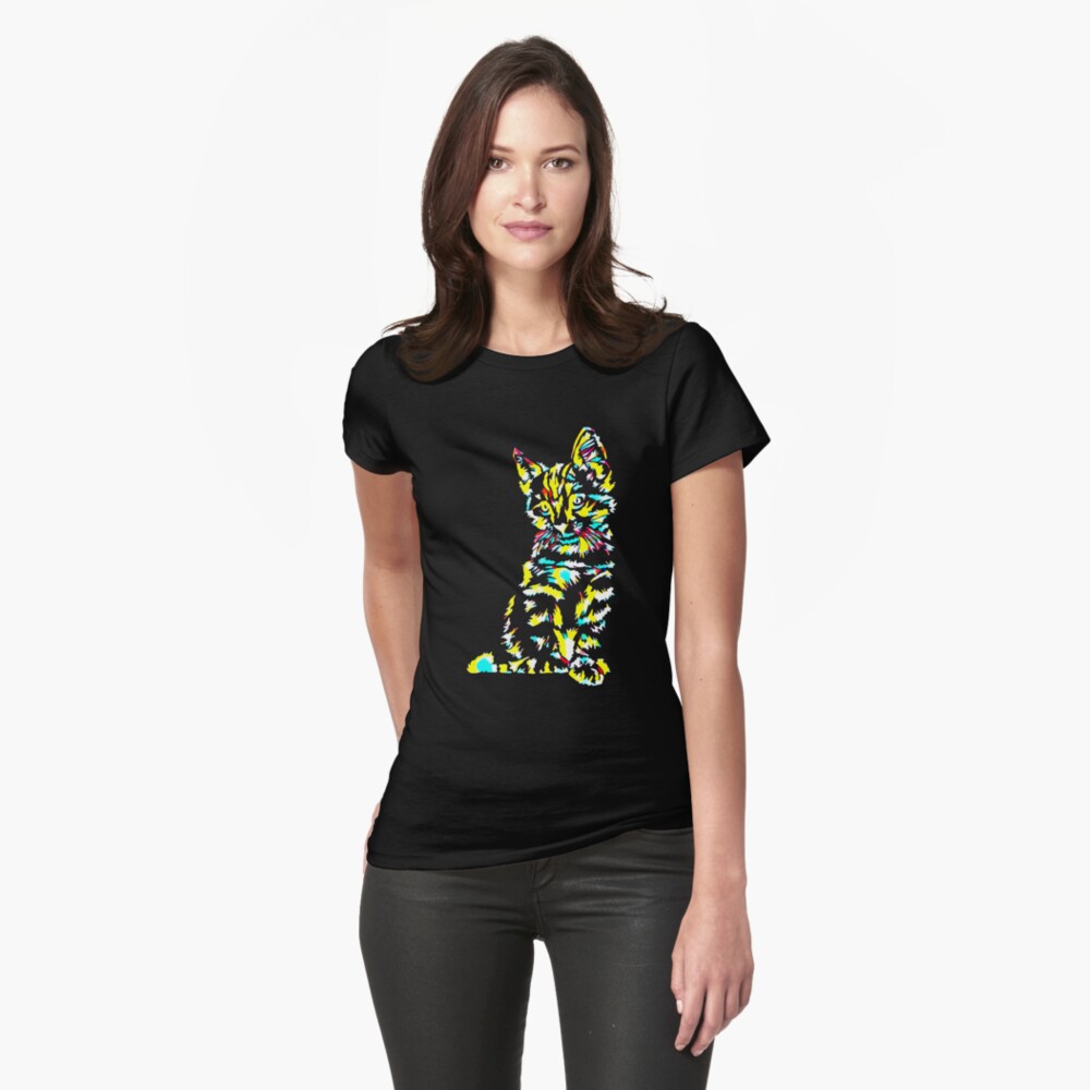Cute Cat Fitted T-Shirt