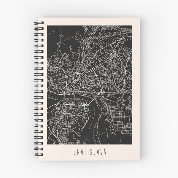 Item preview, Bratislava City Street Map Dark designed and sold by Teecha.