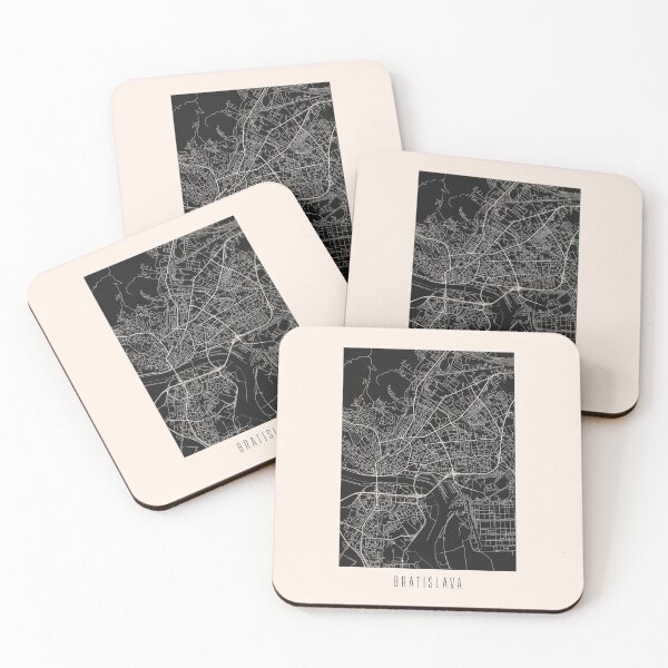 Item preview, Bratislava City Street Map Dark designed and sold by Teecha.