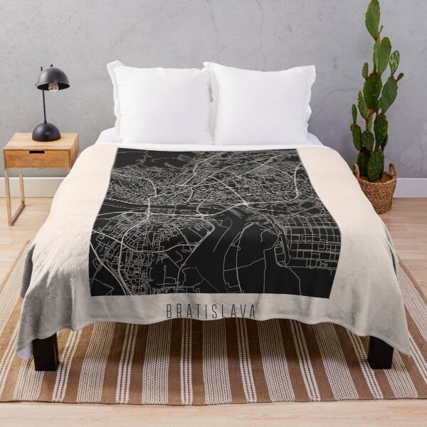 Item preview, Bratislava City Street Map Dark designed and sold by Teecha.