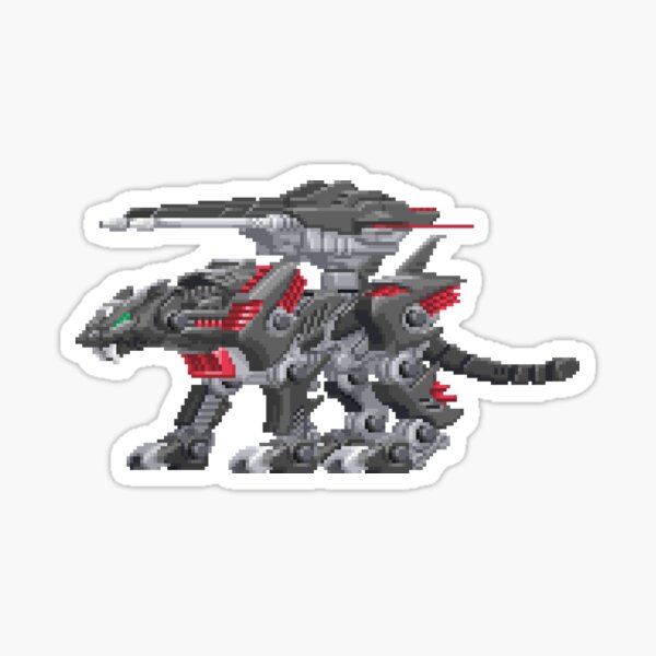 Vista previa del artículo con la obra «Lightning Saix Zoid Pixel Art», diseñado y vendido por AustraliaAbove.