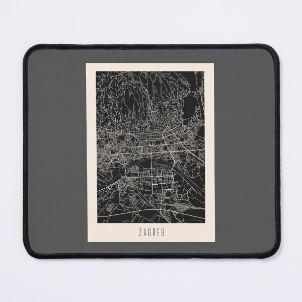 Item preview, Zagreb City Street Map Dark designed and sold by Teecha.
