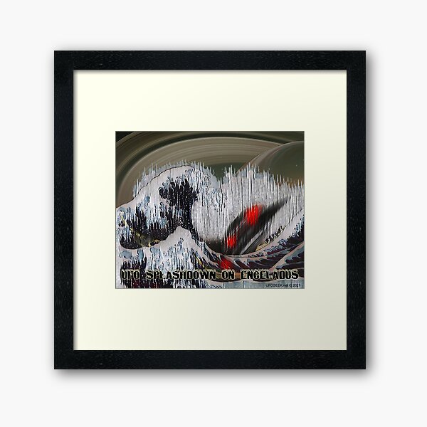 UFO Splashdown on Enceladus Framed Art Print