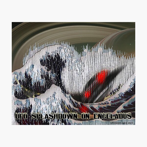 UFO Splashdown on Enceladus Photographic Print