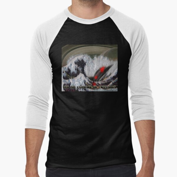 UFO Splashdown on Enceladus Baseball ¾ Sleeve T-Shirt