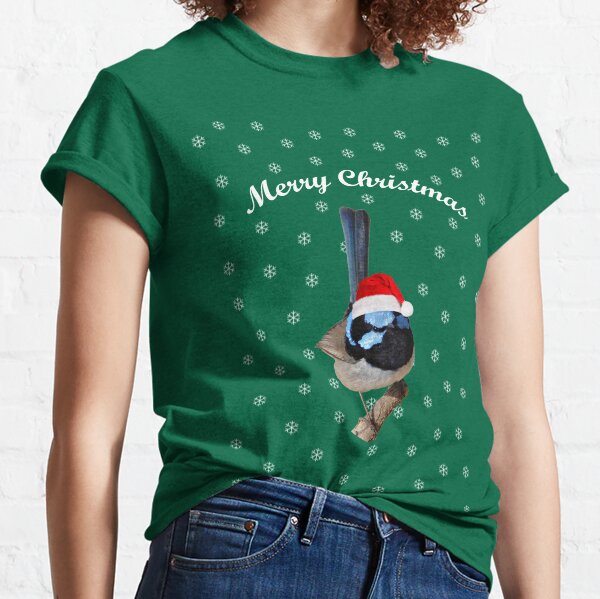 Merry Christmas Superb fairy-wren Classic T-Shirt