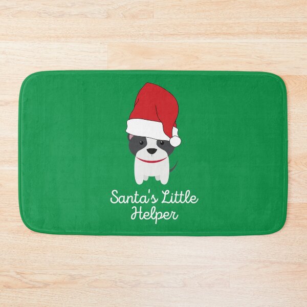 Item preview, Santa's Little Helper,  Cute Christmas Puppy in Santa Hat, Christmas Dog,  designed and sold by Coralgb.
