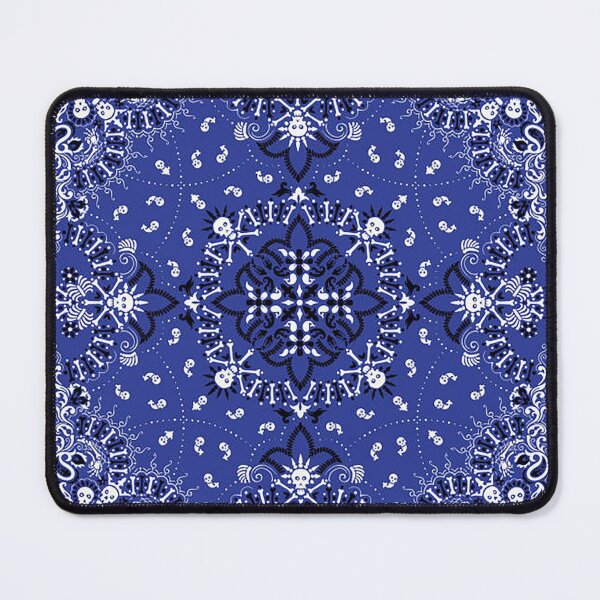 Item preview, bandana,blue bandana,henna pattern,middle eastern pattern,persian rug,etherial,spriritual,meditation,aromatherapy, mid century modern pattern designed and sold by Nostrathomas66.