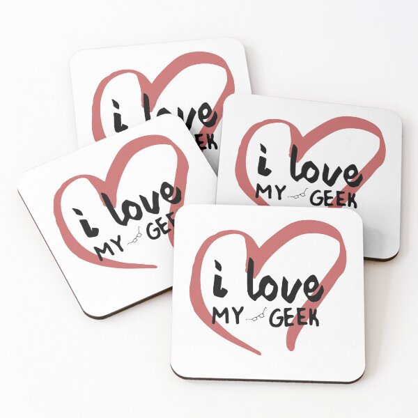 Item preview, I Love My Geek Black Outline Art Print designed and sold by lineartdesigns.