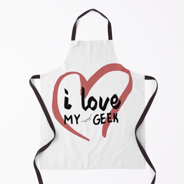 Item preview, I Love My Geek Black Outline Art Print designed and sold by lineartdesigns.