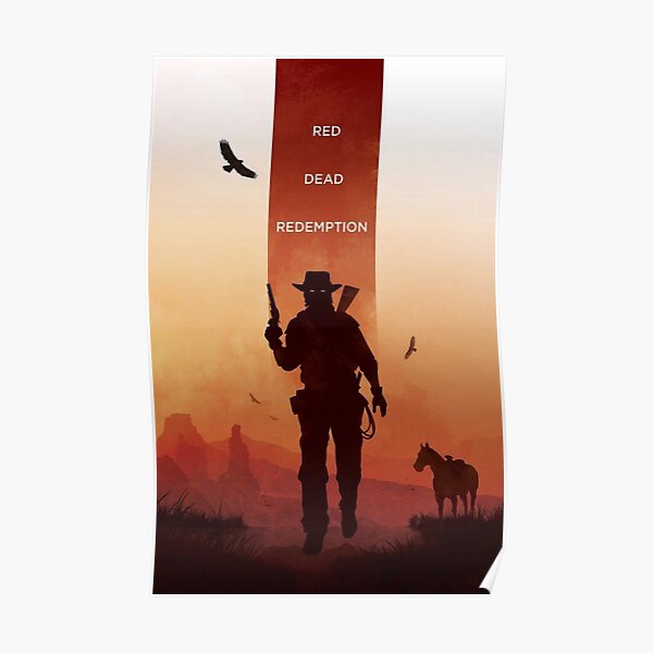 Arthur Morgan Red Poster For Sale By Vintage Travler Redbubble