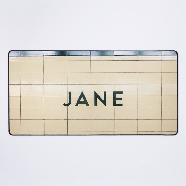 Jane Toronto Subway Station Sign Desk Mat