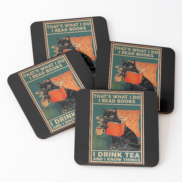 Item preview, That's What I Do I Read Books I Drink Tea And I Know - Cat Read Books And Drink Tea Poster Gift designed and sold by douglasNVD.
