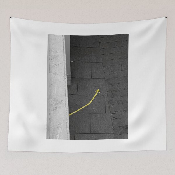 Item preview, bright yellow arrow on pavement designed and sold by gagan5.