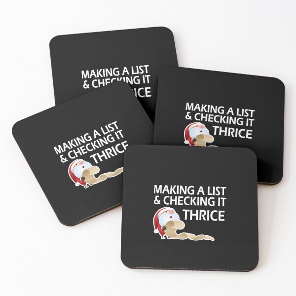 Item preview, Christmas santa list funny sarcastic saying making a list and checking it thrice gift Birthday Meme boyfriend girlfriend designed and sold by joygift369.