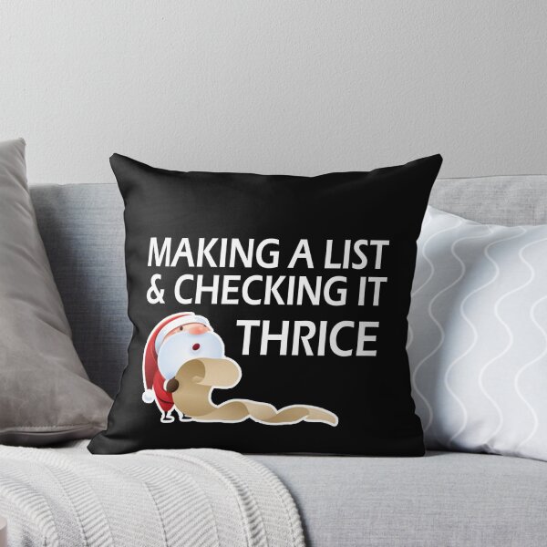 Item preview, Christmas santa list funny sarcastic saying making a list and checking it thrice gift Birthday Meme boyfriend girlfriend designed and sold by joygift369.