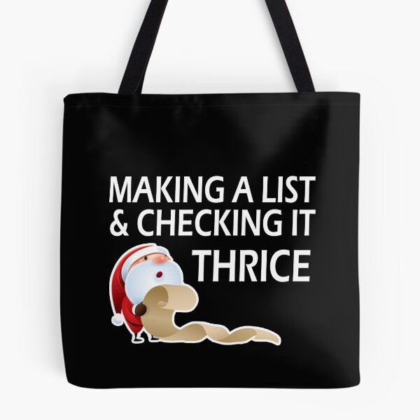 Item preview, Christmas santa list funny sarcastic saying making a list and checking it thrice gift Birthday Meme boyfriend girlfriend designed and sold by joygift369.