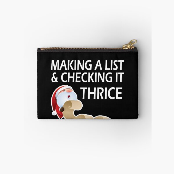 Item preview, Christmas santa list funny sarcastic saying making a list and checking it thrice gift Birthday Meme boyfriend girlfriend designed and sold by joygift369.