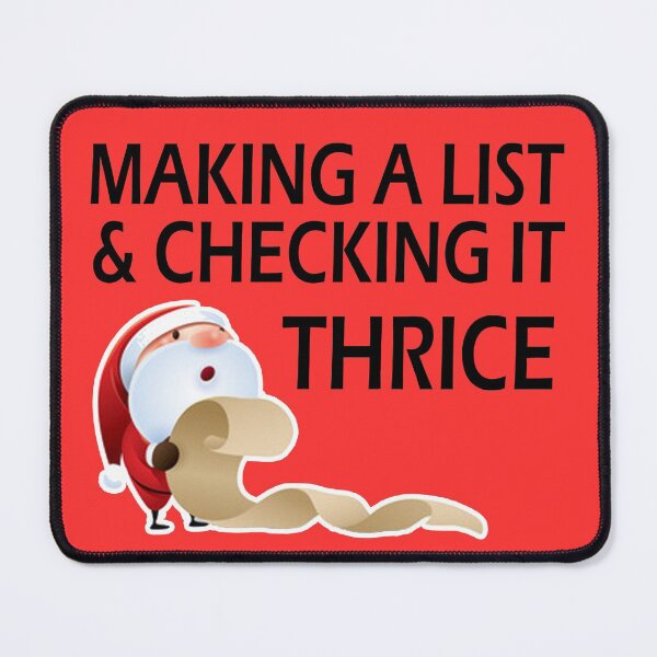 Item preview, Christmas santa list funny sarcastic saying making a list and checking it thrice gift Birthday Meme boyfriend girlfriend designed and sold by joygift369.