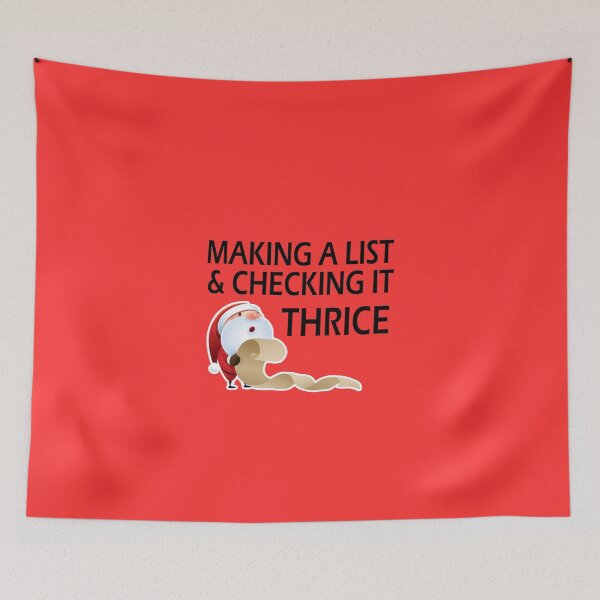 Item preview, Christmas santa list funny sarcastic saying making a list and checking it thrice gift Birthday Meme boyfriend girlfriend designed and sold by joygift369.
