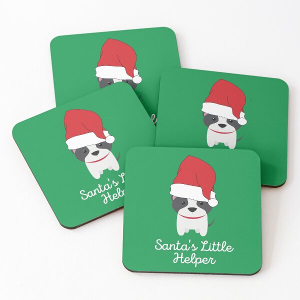 Item preview, Santa's Little Helper,  Cute Christmas Puppy in Santa Hat, Christmas Dog,  designed and sold by Coralgb.