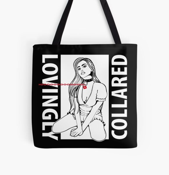 Sexy Girl In Chains - liebevoll mit Kragen Allover-Print Tote Bag