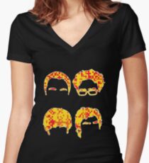 Big Four Design Women's Fitted V-Neck T-Shirt