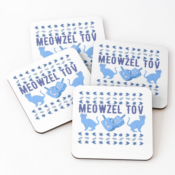 Item preview,  Meowzel Tov Funny Hanukkah Cat Pun Quote designed and sold by AritraSur.