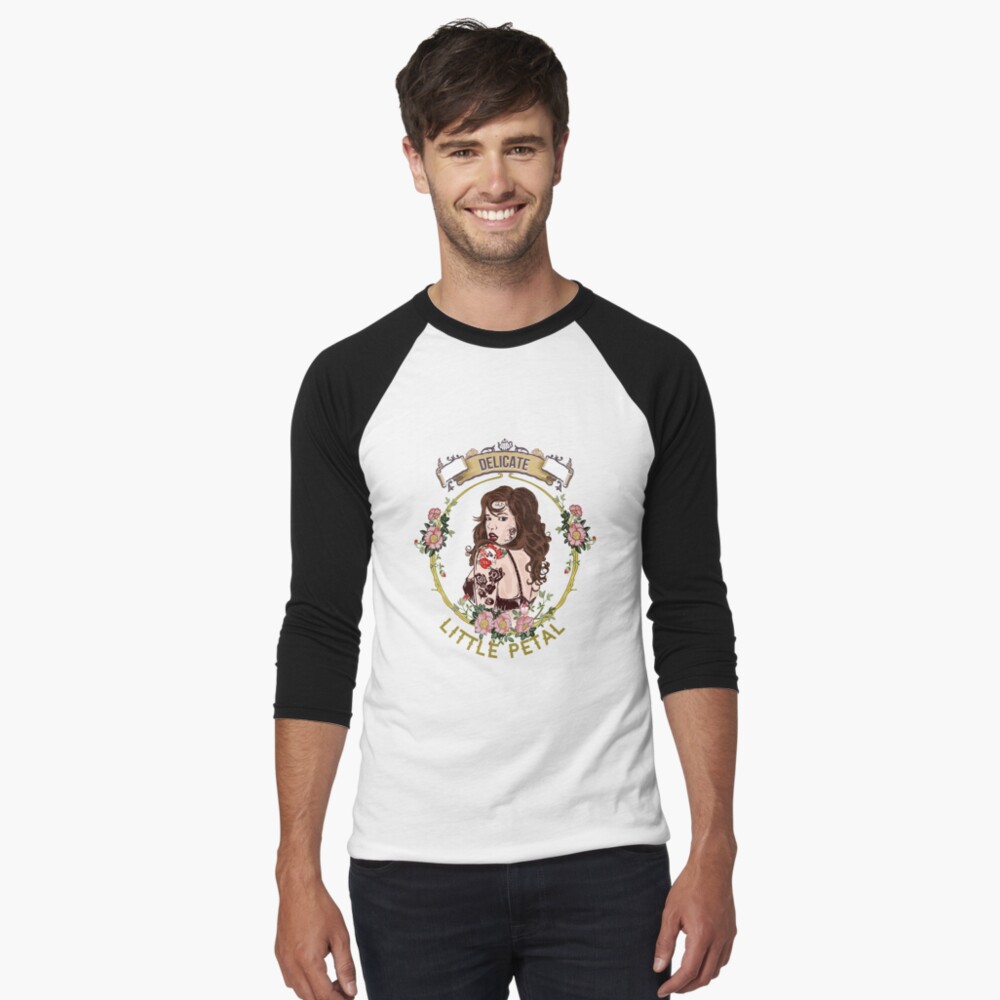 Item preview, Baseball ¾ Sleeve T-Shirt designed and sold by DelicateMerch.