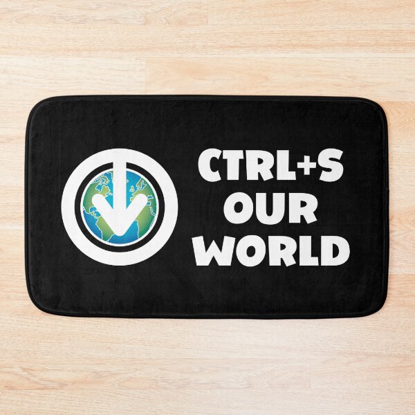 Item preview, Ctrl+S Our World - Save Our World design with download/save iconography over a globe of the Earth designed and sold by robimerch.