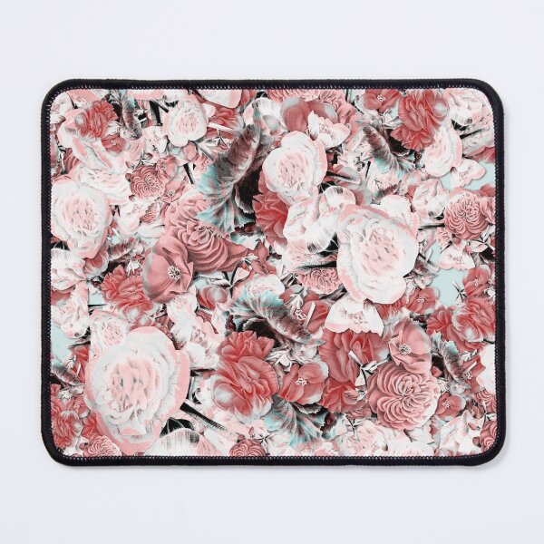 Item preview, Red White Flowers and Leaves Paper Cut Out pattern designed and sold by MyColorfulDream.