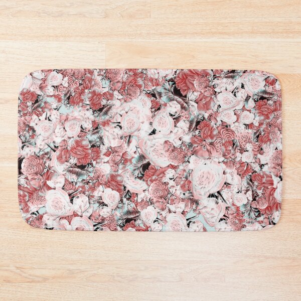 Item preview, Red White Flowers and Leaves Paper Cut Out pattern designed and sold by MyColorfulDream.