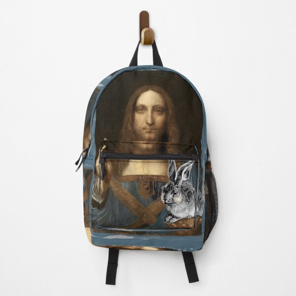 Item preview, Easter Softness - Leonardo Da Vinci's Salvator Mundi and Durer's Rabbit (Pop Art by ACCI) designed and sold by VanyssaGraphics.