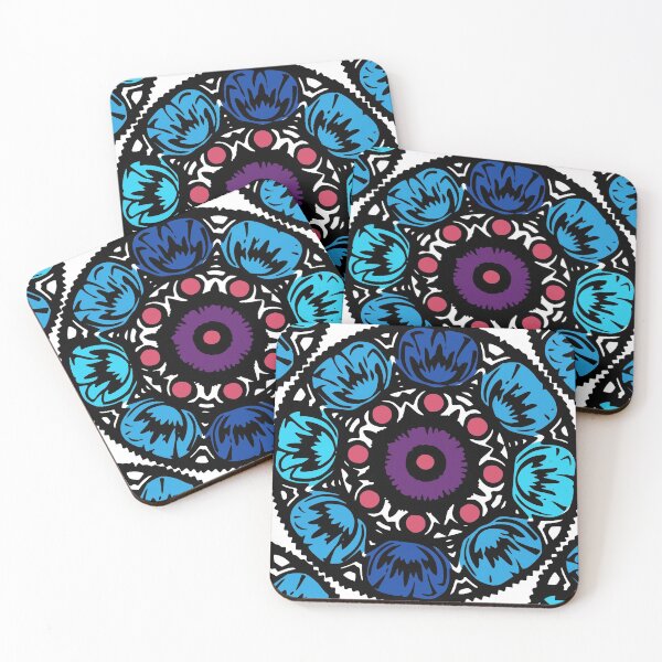 Item preview, Cute Folklore Pattern in Blue designed and sold by kapotka.
