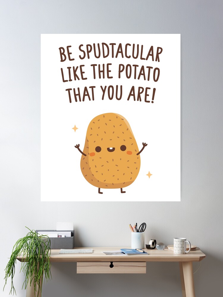 Wee Blue Coo Humor Geburtstagskarte – 'Glücklich Spud Kartoffel' Wortspiel, 17,5 X 12,5 Cm (mit Umschlag)