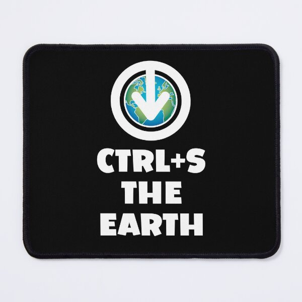 Item preview, Ctrl+S the Earth - Save the Earth design with download/save iconography over a globe of the world designed and sold by robimerch.