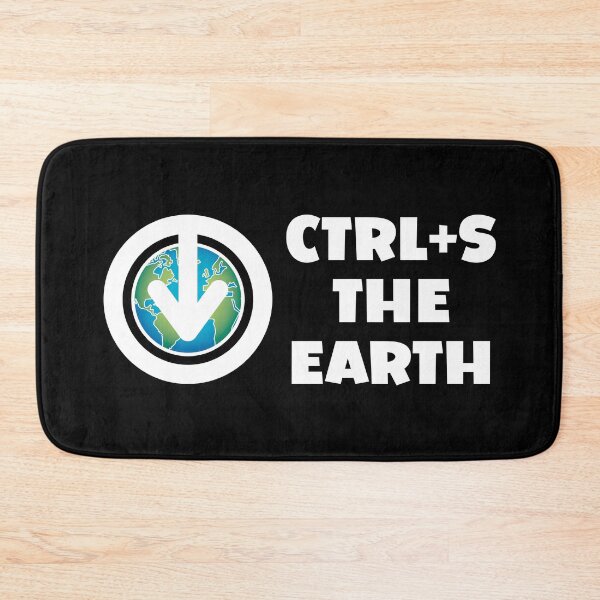Item preview, Ctrl+S the Earth - Save the Earth design with download/save iconography over a globe of the world designed and sold by robimerch.