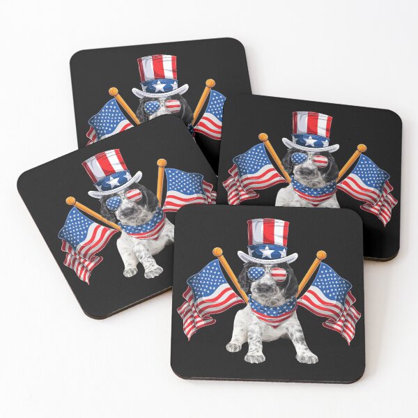 Item preview, American Flag Cute Dog designed and sold by FikirSanat.