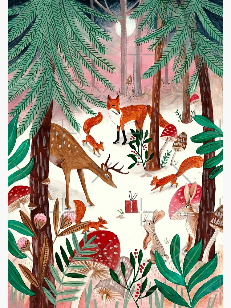 Poster animals in the forest