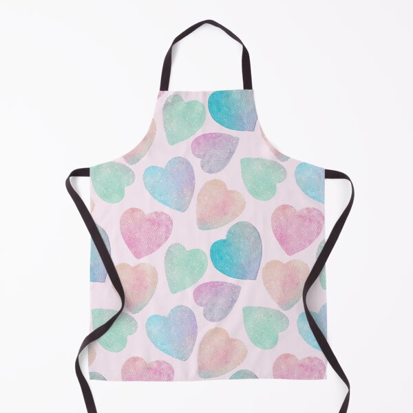 Item preview, Watercolor textured pink hearts designed and sold by inkbearblue.