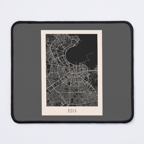 Item preview, Doha City Street Map Dark designed and sold by Teecha.