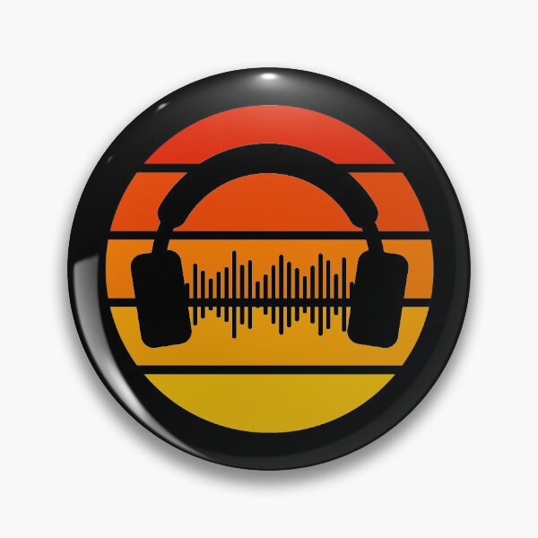 Item preview, Music Headphones Clean Orange Sunset, DJ designed and sold by NiceSign.