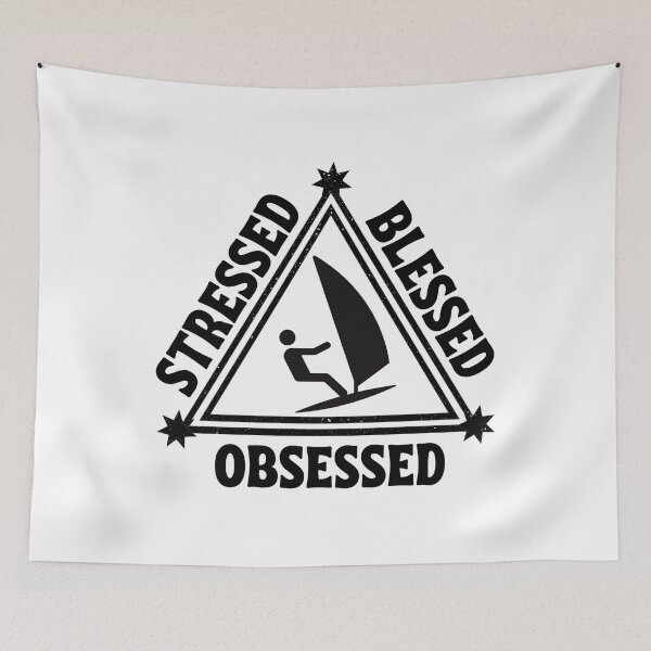 Artikelvorschau, Windsurfen: Gestresst. Gesegnet. Besessen. entworfen und verkauft von TheGreenGoat.